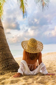 Beautiful Woman at the beach in Thailand