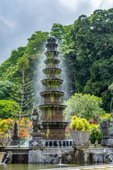 Statue at the Tirta Gangga palace in Bali Indonesia