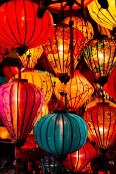 Traditionnal lantern in Hoi An vietnam at night