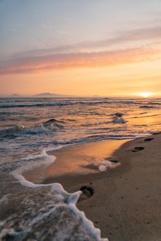 Cua Dai Beach in Hoi An Vietnam at sunset