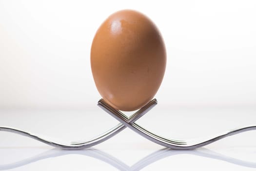 the classic egg on forks idea for next meal selection