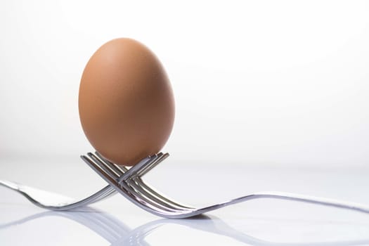 the classic egg on forks idea for next meal selection