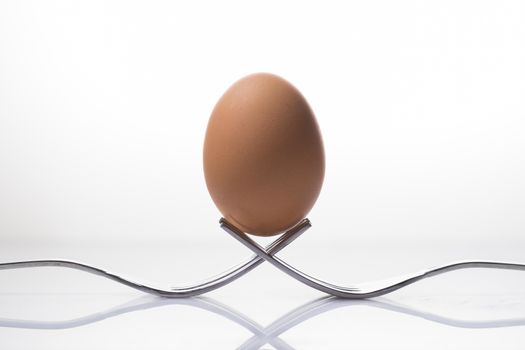 the classic egg on forks idea for next meal selection