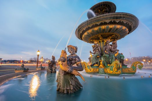 Fontaine Place de la Concorde in Paris France