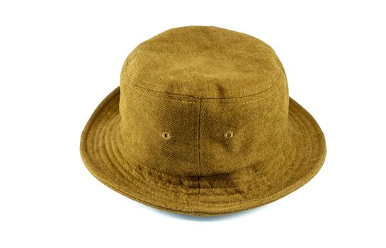 Brown hat on a white background.