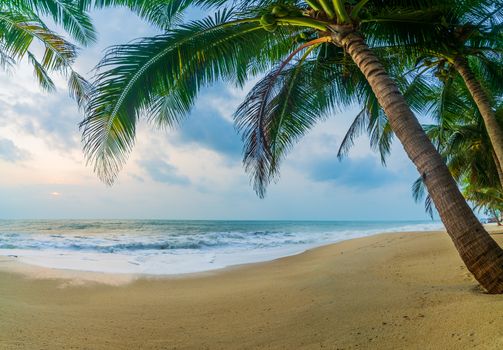 Sea sunrise in Koh Samui island, Thailand.