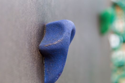 Hand grips on a climbing wall in Battersea Park, London