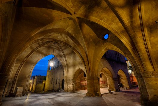 streets of the Knights in the old town of  Rhodes Greece