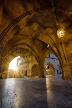 streets of the Knights in the old town of  Rhodes Greece