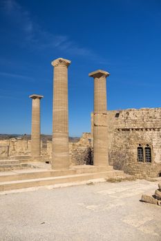  Acropolis of Lindos on Rhodes island in Greece