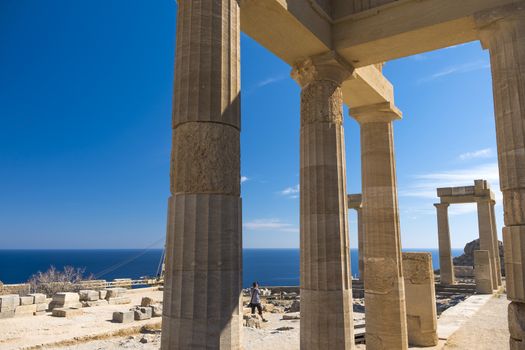  Acropolis of Lindos on Rhodes island in Greece