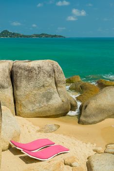 Silver beach, Crystal Beach beach view at Koh Samui Island Thailand