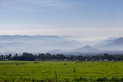 Beautiful landscape of Volcanoes National Park, Rwanda