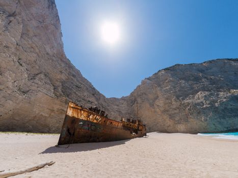 The famous Shipwreck beach Zakynthos Greece