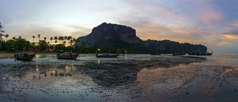 The Ao Nang resort at sunrise in Thailand