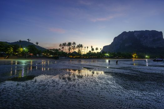 The Ao Nang resort at sunrise in Thailand