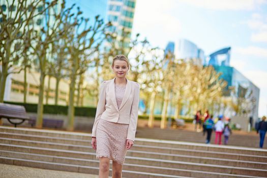 Young confident business woman in Paris, France