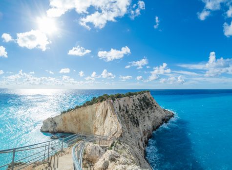 View over Porto Katsiki beach in Lefkas island Greece