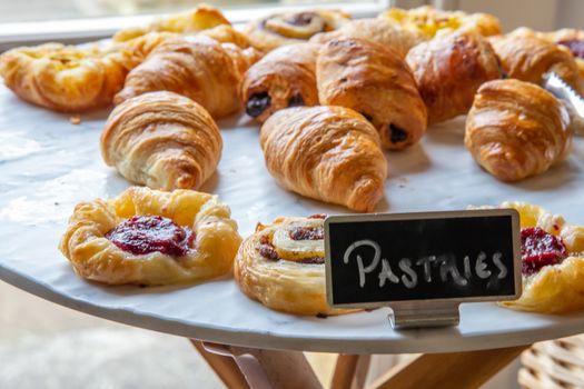 Assortment of french baked breakfast pastries