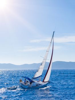 Sailing yacht in Lefkada Greece