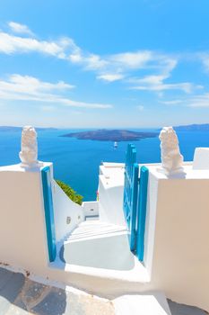 View on Oia in Santorini Greece