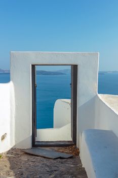 View on Oia in Santorini Greece