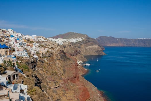 View on Oia in Santorini Greece