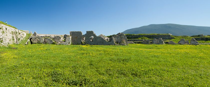 The castle of Lefkada in Greece