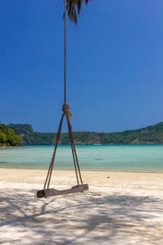 View on Phi Phi island beach in Thailand