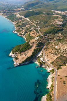 Aerial view on the island of Zakynthos Greece