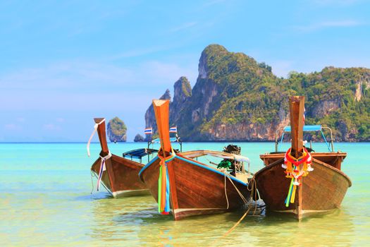 Long tailed boat Ruea Hang Yao in Phuket Thailand