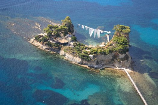 Aerial view on Zakynthos island Greece - Cameo island Laganas