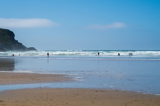 Mawgan Porth beach, North Cornwall, England, UK