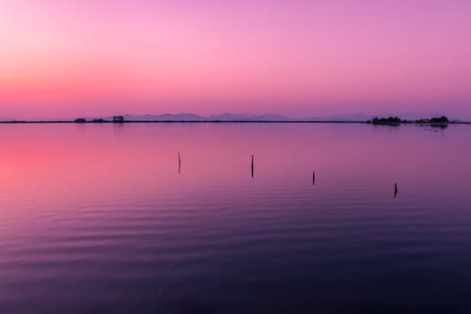 Lefkas marina at sunset, Lefkada, Greece