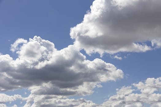 Landscape image of a cloudy blue sky
