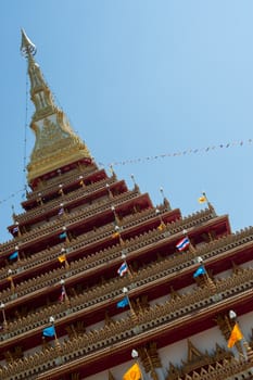 Temple in Thailand Phra Mahathat Kaen Nakhon, Khon Kaen province, Thailand