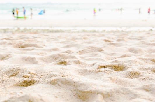 Beach and sea clear water of holiday relax summer