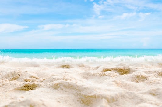 Beach and sea clear water of holiday relax summer