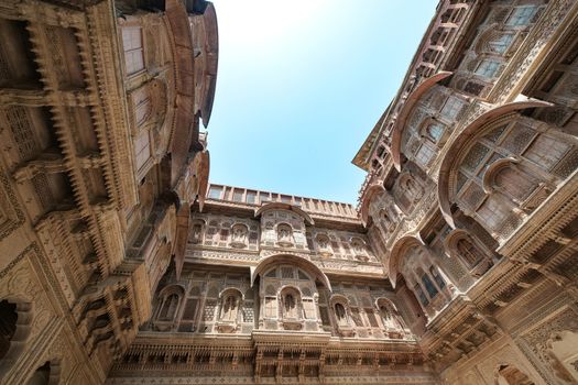 Mehrangarh fort at Jodhpur, Rajasthan, India. An UNESCO World heritage.