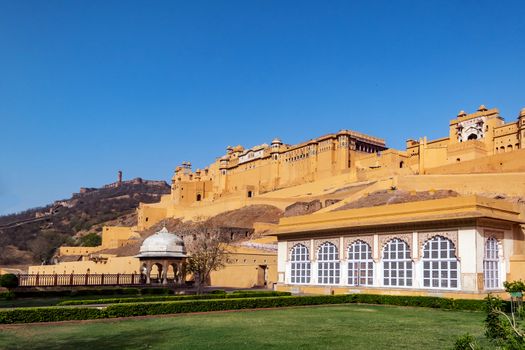 Amer Fort in Jaipur, Rajasthan, India. UNESCO world heritage.