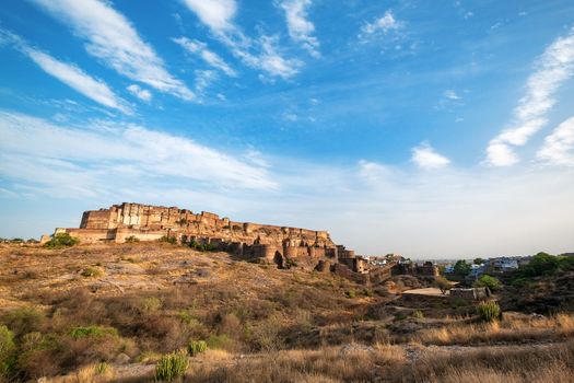 Mehrangarh fort at Jodhpur, Rajasthan, India. An UNESCO World herritage.