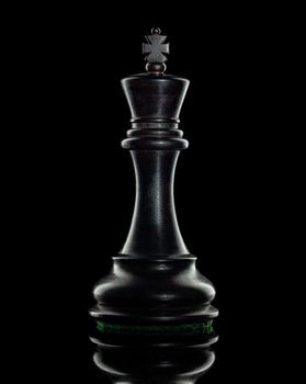 Black and White King of chess setup on dark background . Leader and teamwork concept for success. Chess concept save the King and save the strategy.