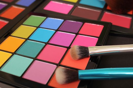 Brightly Colored Cosmetic Pigment Palettes