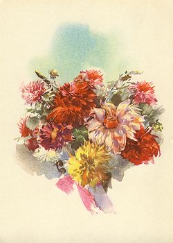 Painting reproduction of the beautiful flowers