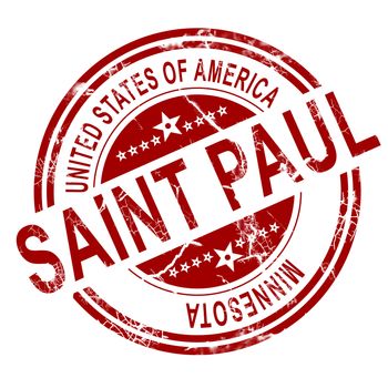 Red Saint Paul with white background, 3D rendering