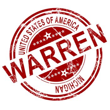 Red Warren with white background, 3D rendering