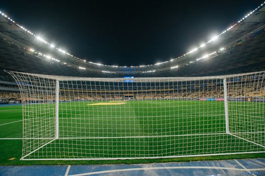 Kyiv, Ukraine - October 14, 2019: A view of the Olympic Stadium before the match of qualify round Euro 2020 Ukraine vs Portugal