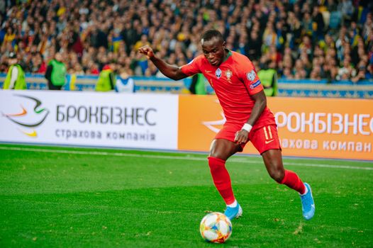 Kyiv, Ukraine - October 14, 2019: professional footballer Bruma during the UEFA EURO 2020 qualifying match