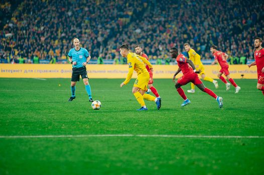 Kyiv, Ukraine - October 14, 2019: professional footballer Bruma during the UEFA EURO 2020 qualifying match