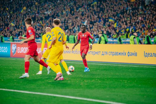 Kyiv, Ukraine - October 14, 2019: professional footballer Bruma during the UEFA EURO 2020 qualifying match